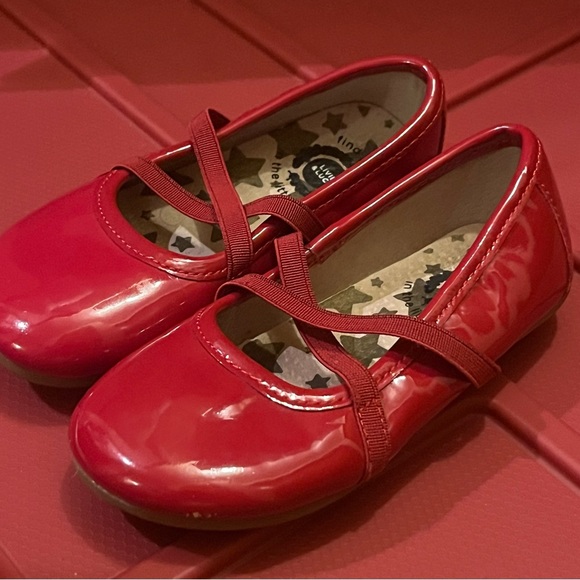 Livie & Luca Size 8c Shiny Red Dress Shoes - Picture 2 of 5